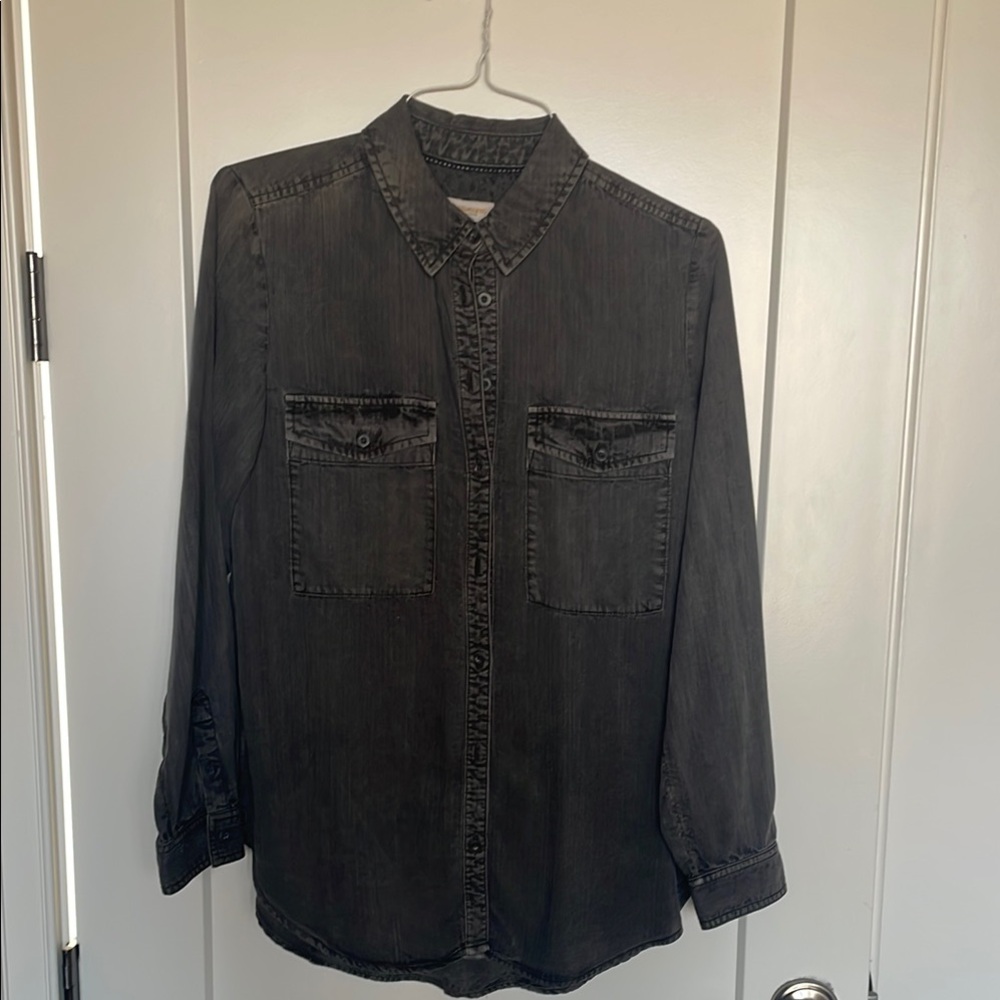 Anthropologie Pilcro Black Denim Shirt